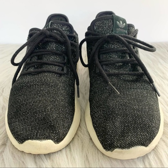 Adidas Tubular Shadow Black Sparkle Sneaker Shoes 10 - Picture 4 of 12